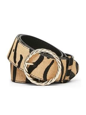 Loeffler Randall Leo zebra print calf hair Belt